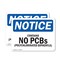Signmission Contains No PCBs Polychlorinated Biphenyls, 10 in W x Rectangle, Plastic OS-2PACK-NS-P-710-L-15368 - alternate 1